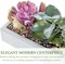 15 Inch Mixed Color Assorted Artificial Succulent Plant Arrangement in Modern Gray Clay Planter Tray